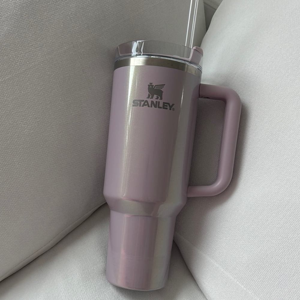 Stanley Pink Iridescent Tumbler with Handle